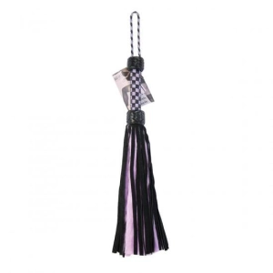 Rough Doggy Flogger Mini Suede and Fluff Purple and Black
