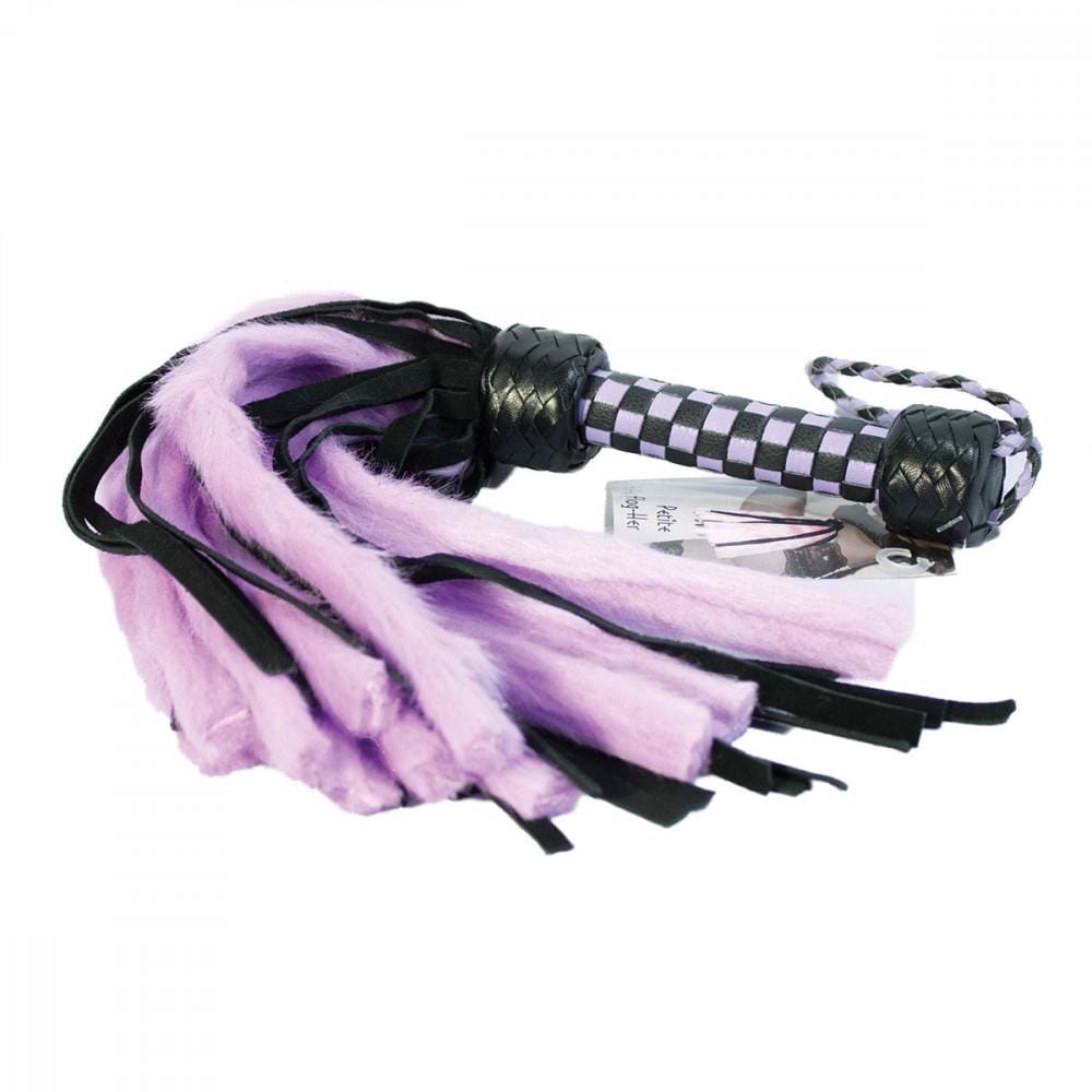 Rough Doggy Flogger Mini Suede and Fluff Purple and Black