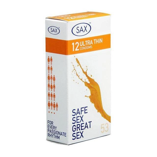 SAX, 53mm Condoms Ultra Thin (Regular Fit) - 12 pack