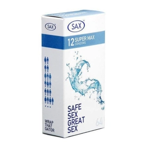 SAX, 64mm Condoms (Super Max Fit) - 12 pack