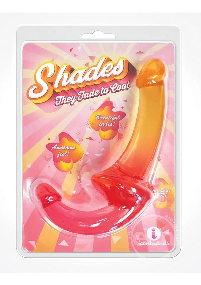 Shades Gradient Jelly Strapless Strap-On - Pink/Yellow