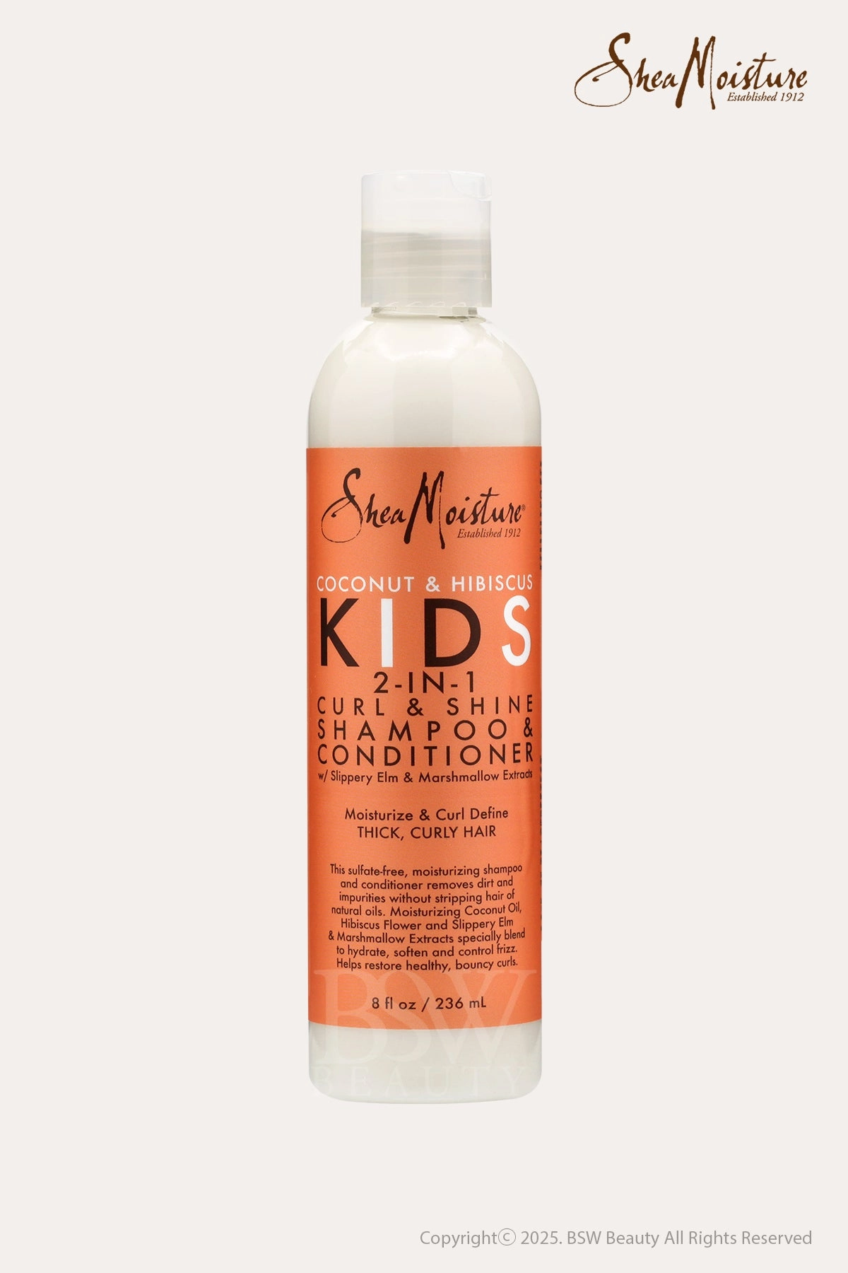 SHEA MOISTURE COCONUT & HIBISCUS KIDS 2-IN-1 CURL & SHINE SHAMPOO & CONDITIONER 8oz