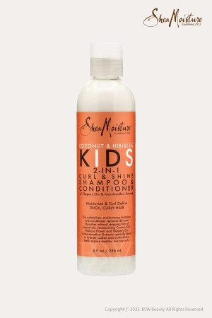 SHEA MOISTURE COCONUT & HIBISCUS KIDS 2-IN-1 CURL & SHINE SHAMPOO & CONDITIONER 8oz
