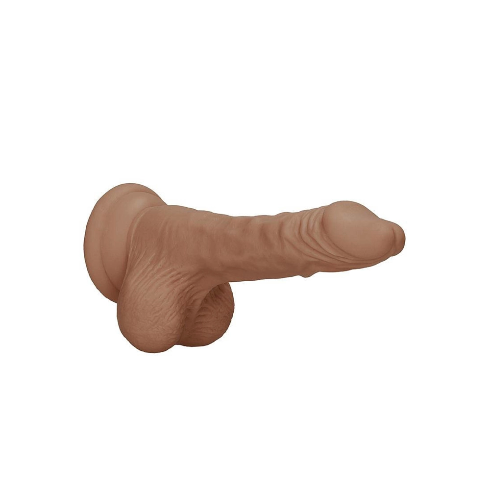 Shots Real Rock Skin Dong With Balls 7 Inch - Tan