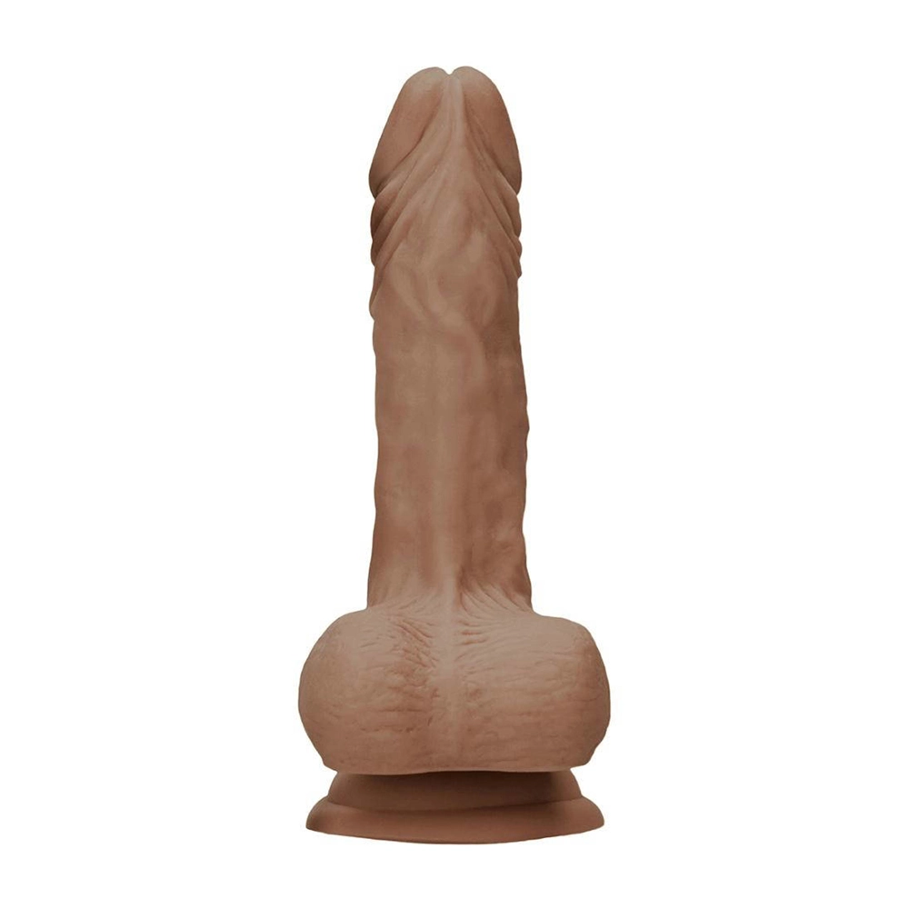 Shots Real Rock Skin Dong With Balls 7 Inch - Tan