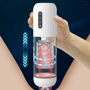 Silicone Automatic Male Masturbator Telescopic Rotation Vagina Masturbation Sex Toys for Men