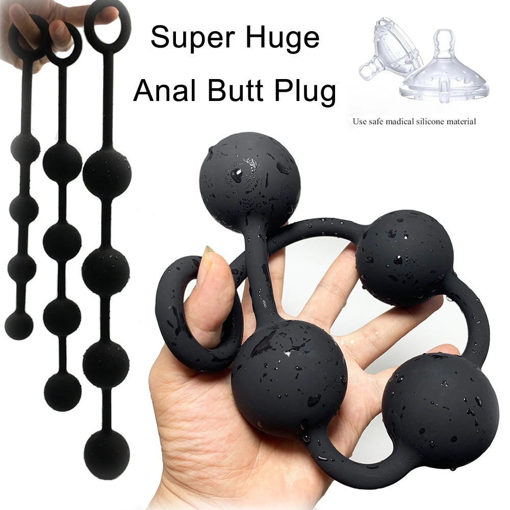 Silicone Big Anal Beads Balls Butt Plug Anus Masturbator Dilator Expander Prostate Massager Adults Erotic Sex Toys