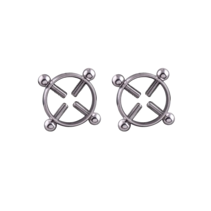 Stainless Steel 4-Way Adjustable Nipple Clamp Set