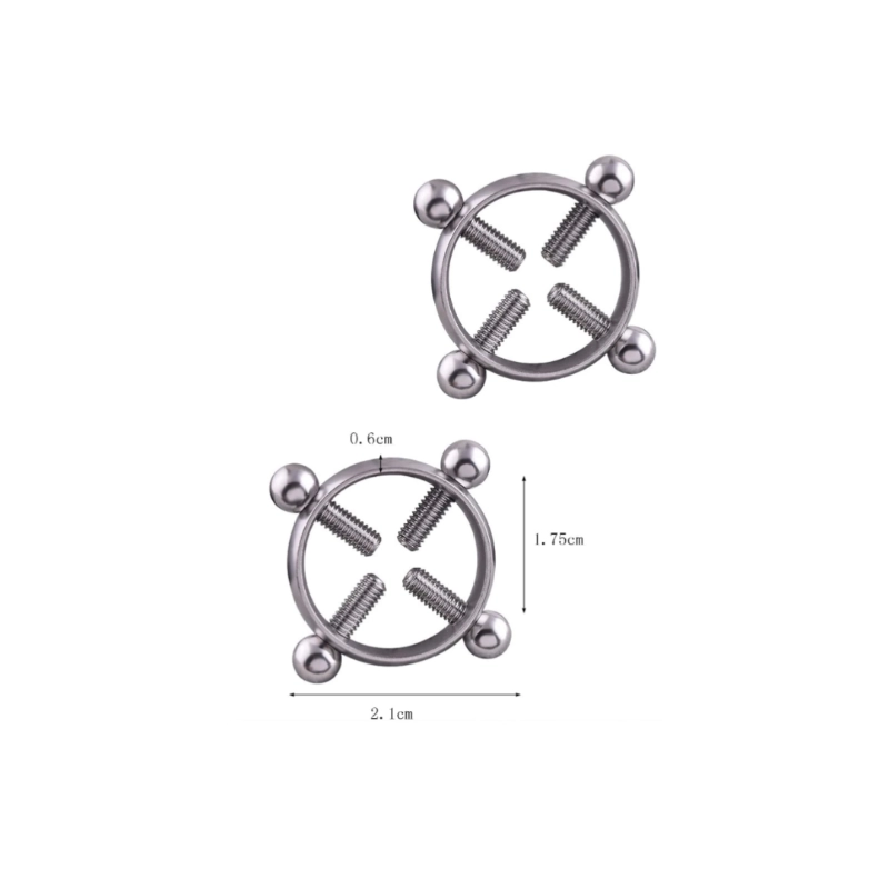 Stainless Steel 4-Way Adjustable Nipple Clamp Set