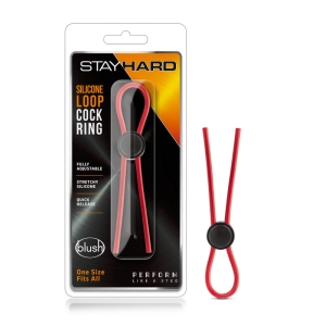 Stay Hard By Blush® | Red Silicone Loop Penis Ring