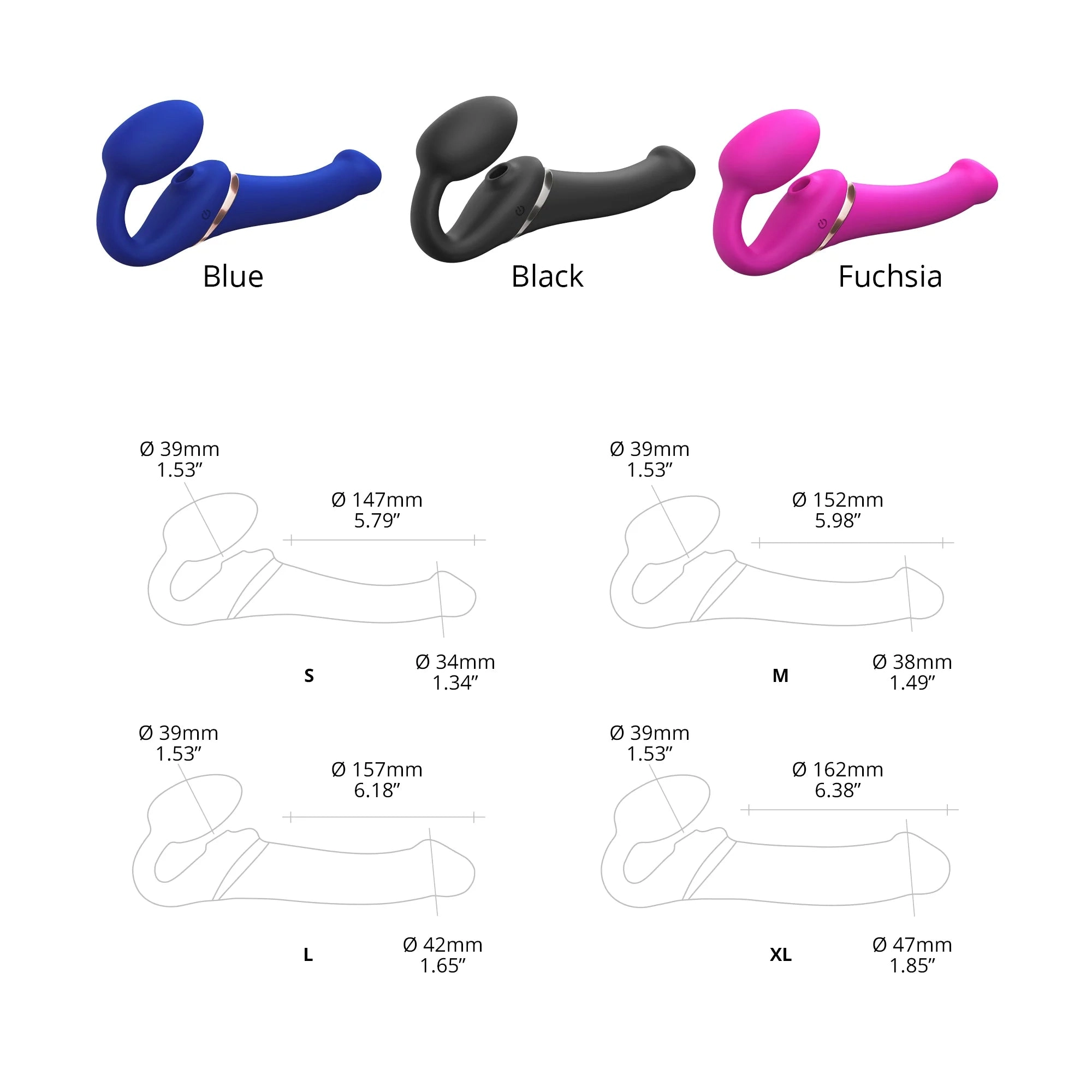 Strap On Me Strapless Multi Orgasm Fuchsia - Small