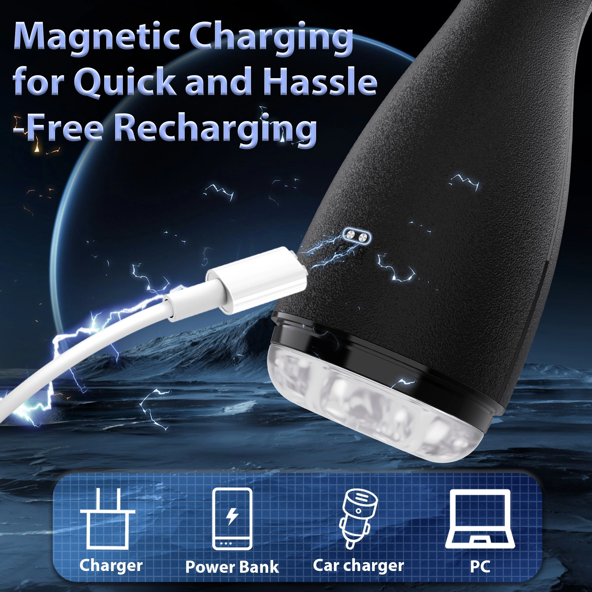 Suction Masturbator with Airbag Squeezing, Suction & Vibration