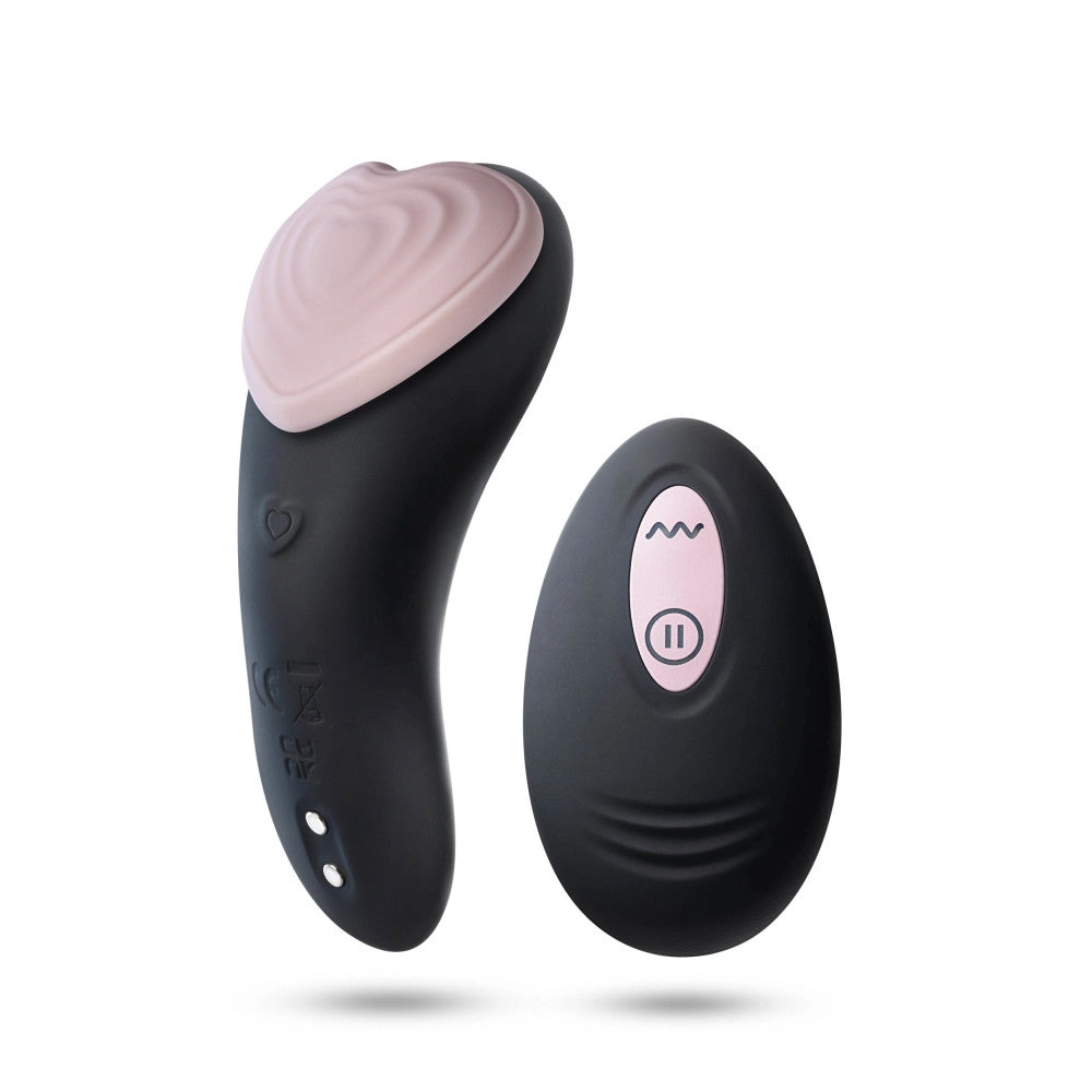 Temptasia By Blush® | Heartbeat Panty Vibrator With 2 Button Wireless Remote Control in Pink - 9 Vibration Modes - Attaches Discreetly