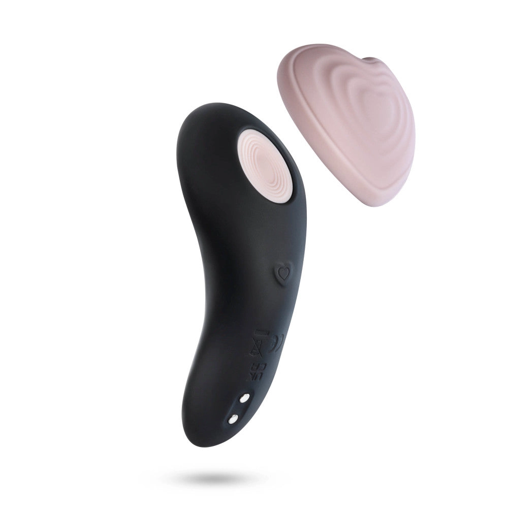 Temptasia By Blush® | Heartbeat Panty Vibrator With 2 Button Wireless Remote Control in Pink - 9 Vibration Modes - Attaches Discreetly