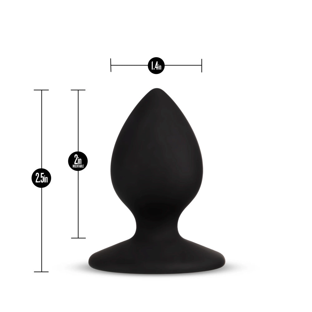 Temptasia By Blush® | Slut Black 2.5-Inch Anal Plug With Suction Cup Base