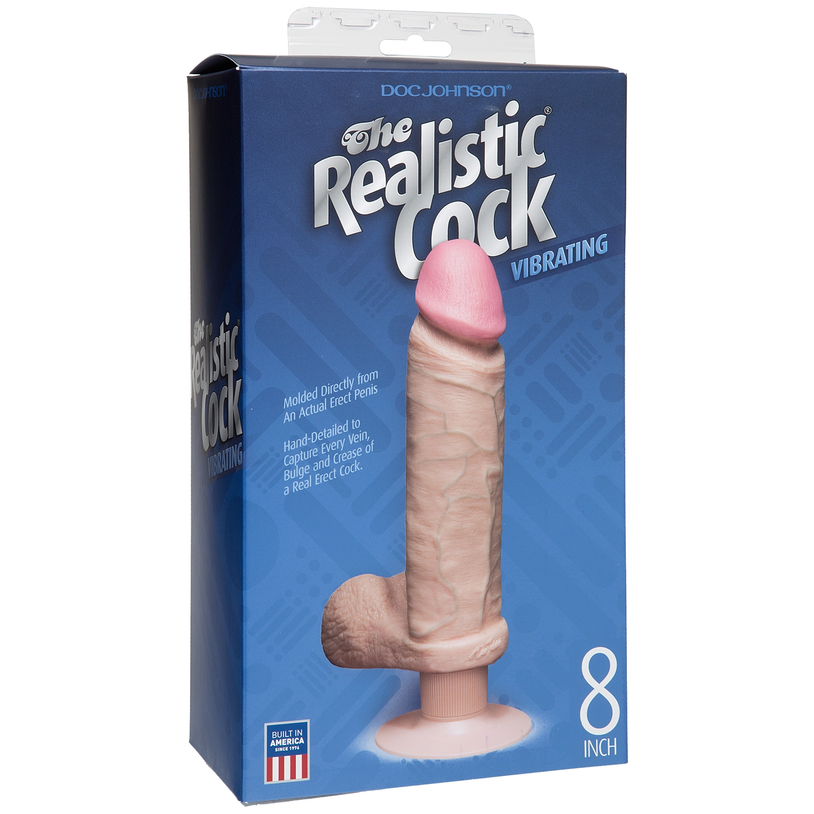 The Realistic Cock Vibrating 8” - White