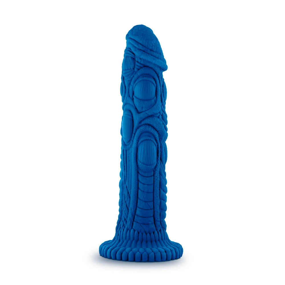 The Realm By Blush® | Draken Blue 7.5-Inch Long Dildo With Suction Cup Base