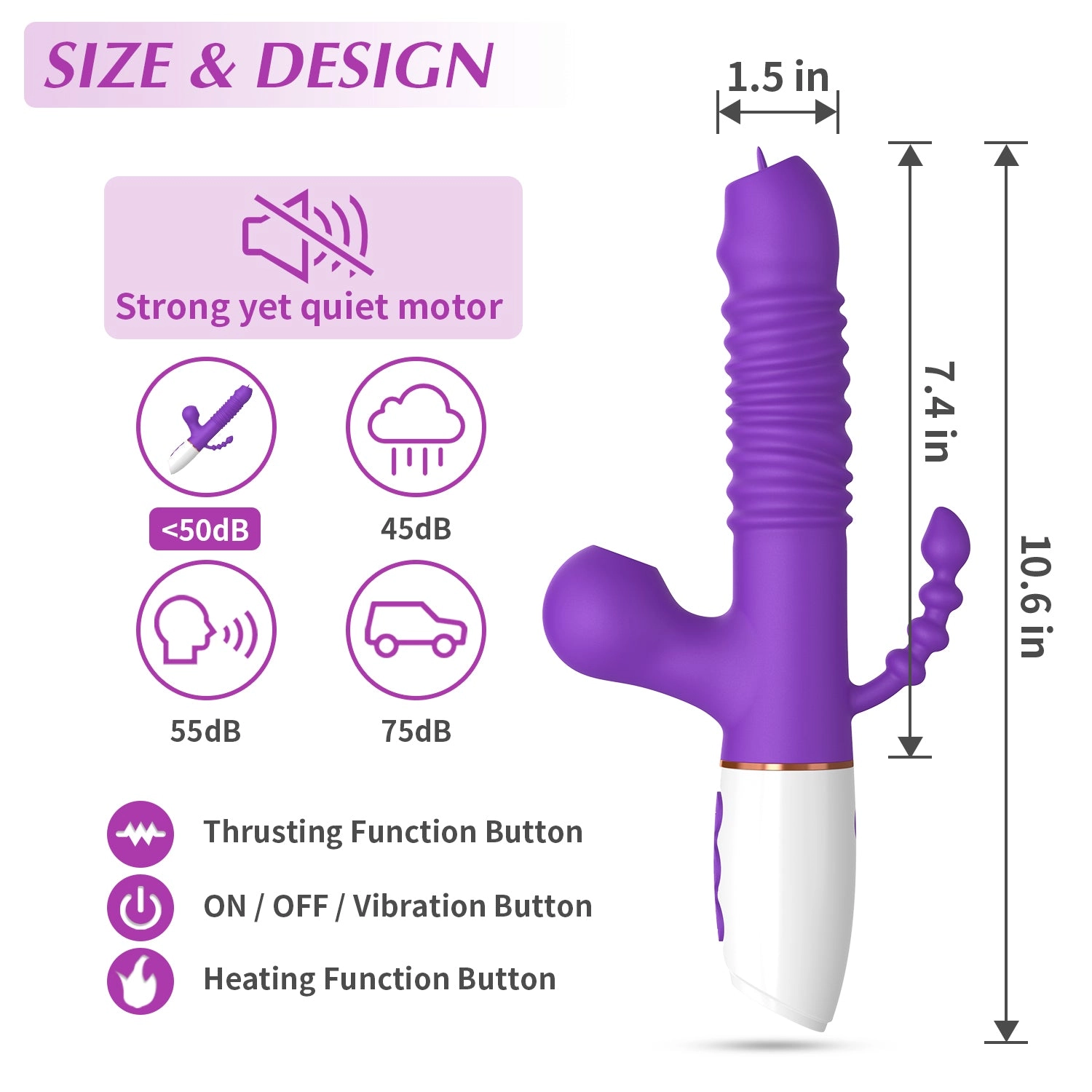 Thrusting Rabbit Vibrator G Spot Dildo