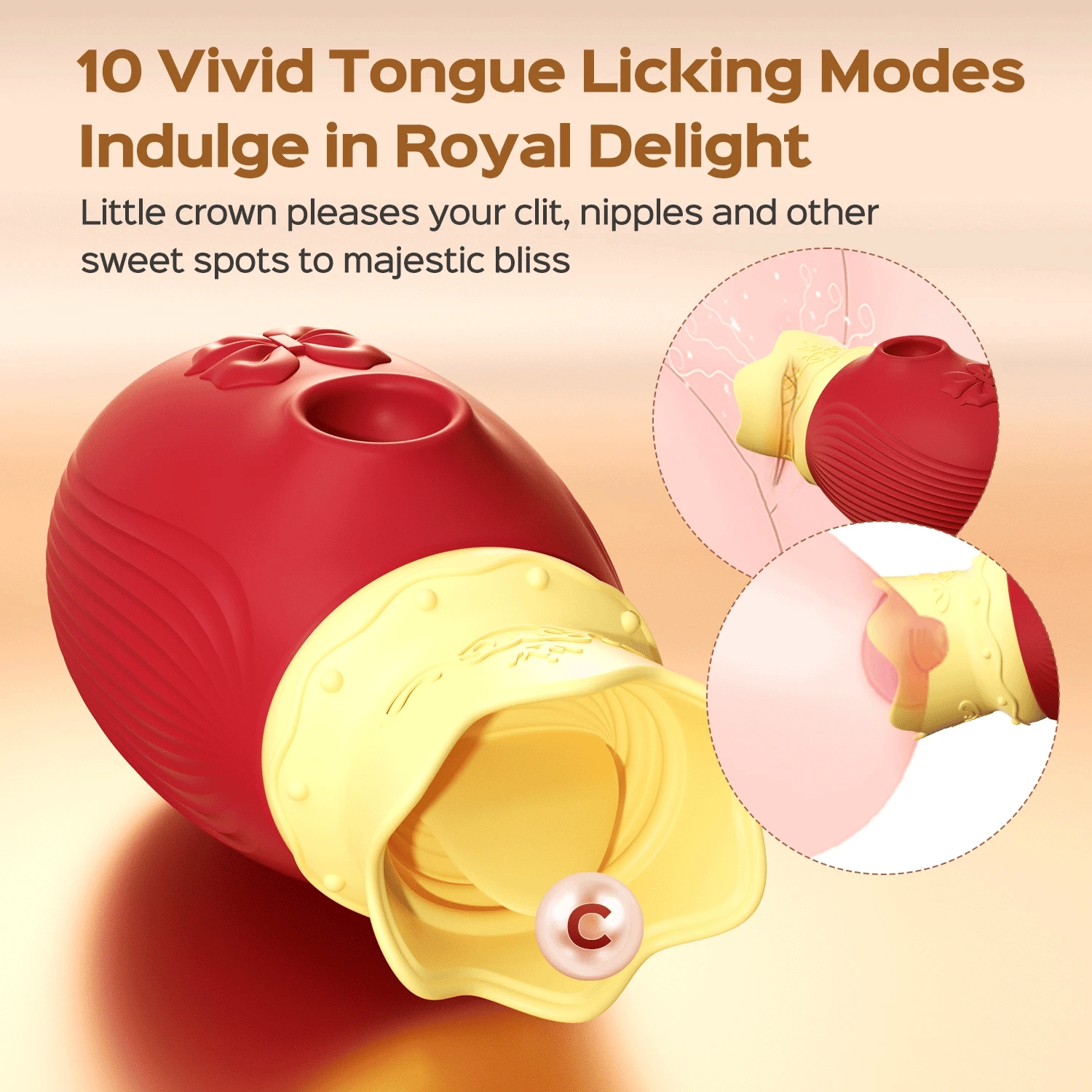 Tiara - Crown Clit Licker with Pulsing Waves and Tapping Nipple Stimulation