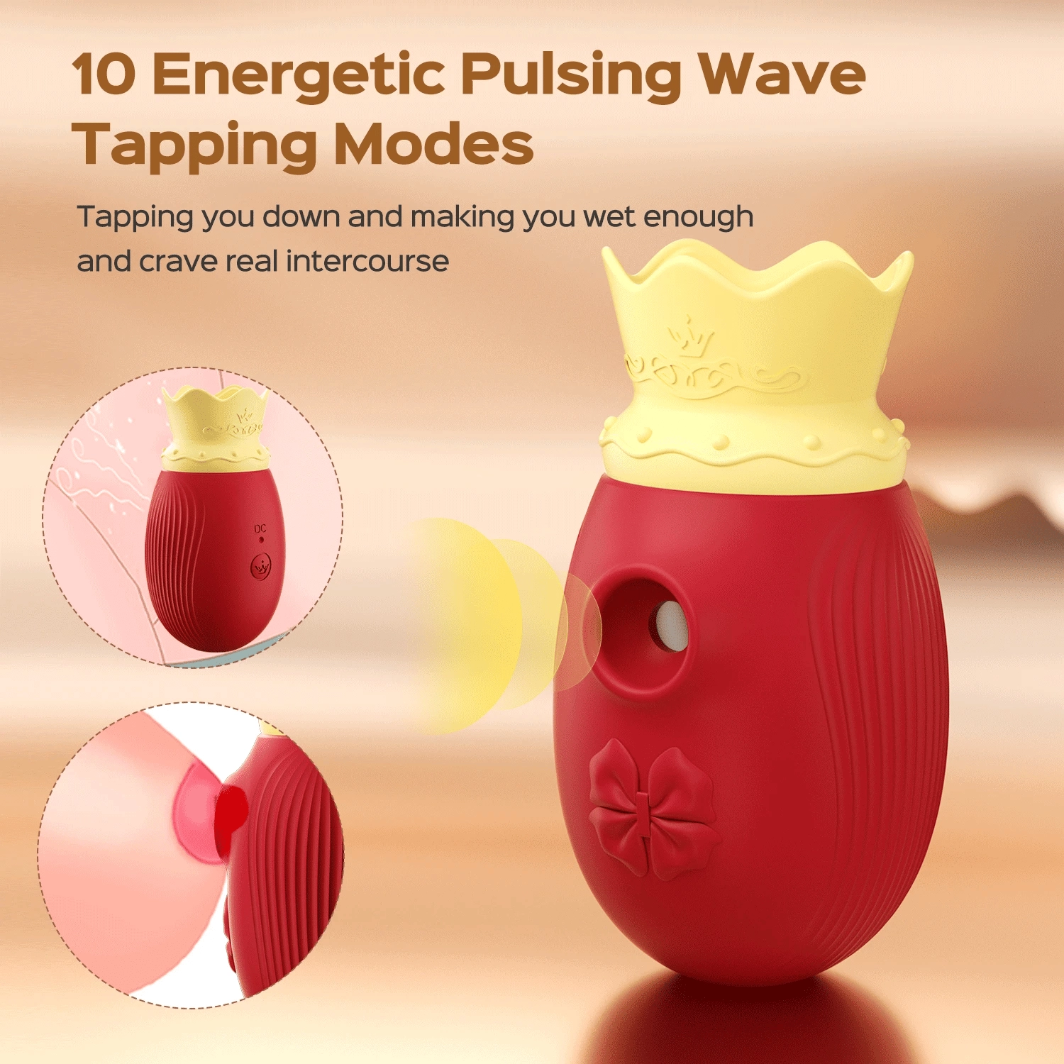 Tiara - Crown Clit Licker with Pulsing Waves and Tapping Nipple Stimulation