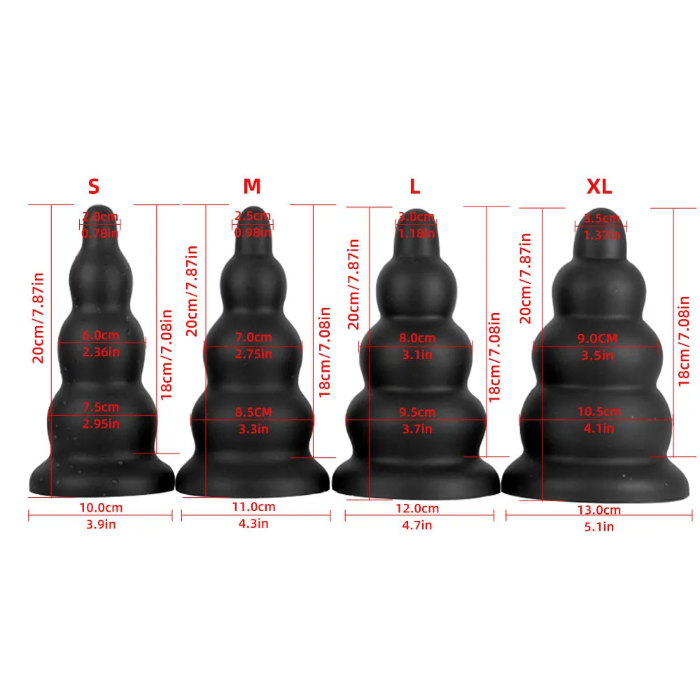 Tower - Ribbed Butt Plug - Thick Butt Plug - Anal Sex Toy