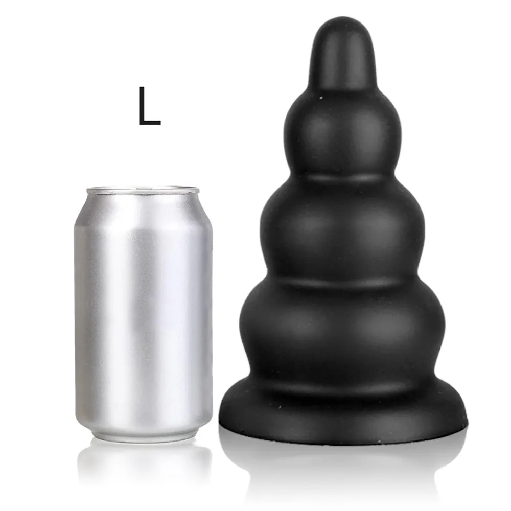 Tower - Ribbed Butt Plug - Thick Butt Plug - Anal Sex Toy