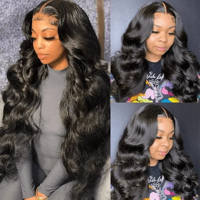Tuneful 13×4 Undetectable HD Lace Full Frontal Wigs 5x5 HD Lace Raw Virgin Hair Body Wave Wigs