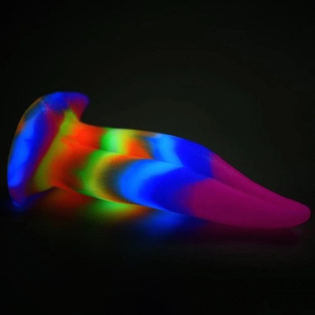Unicorn Kiss Tongue Glow Silicone Dildo