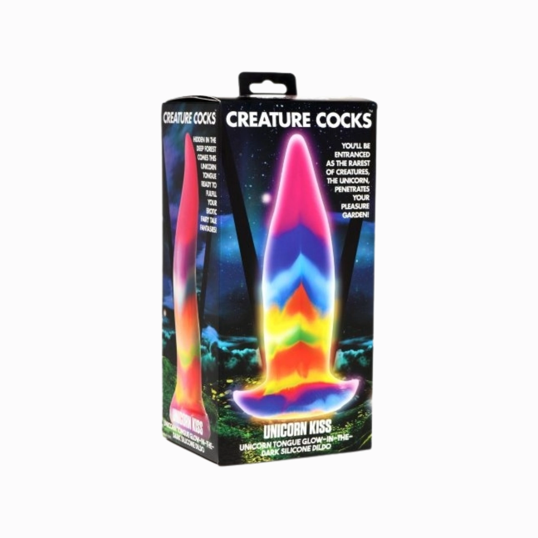 Unicorn Kiss Tongue Glow Silicone Dildo