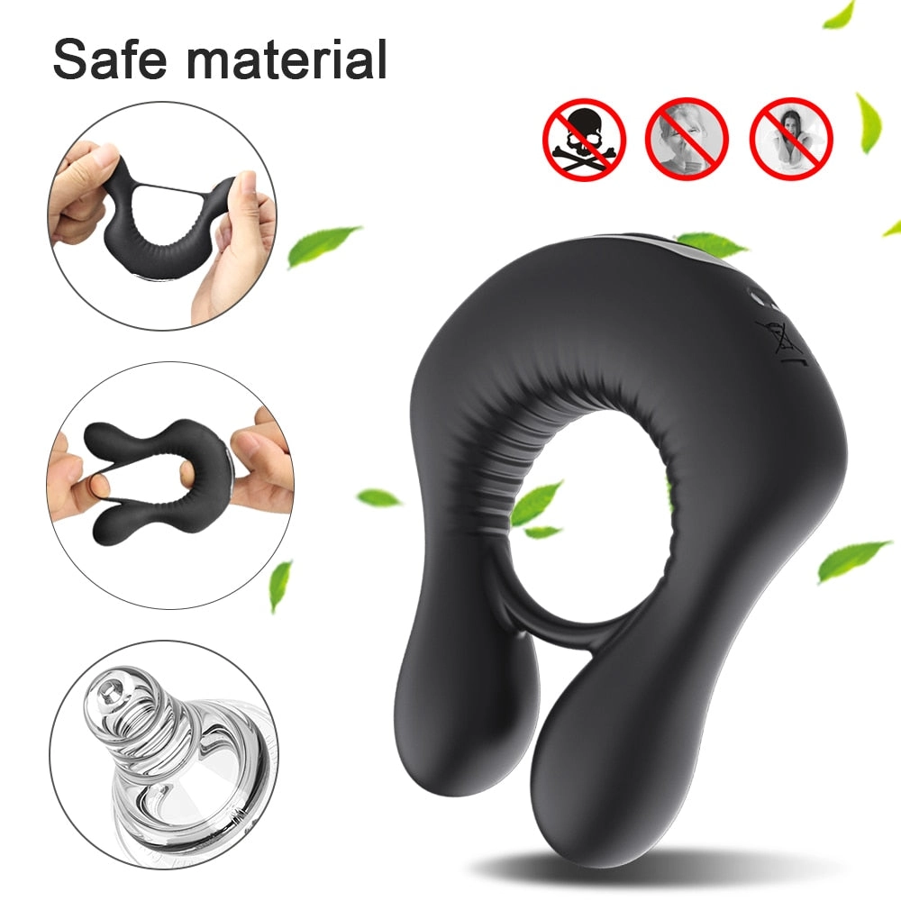 Vibrating Cock Ring Delay Ejaculation Penis Cock Ring for Men Erotic Toys Vibrating Penis Ring
