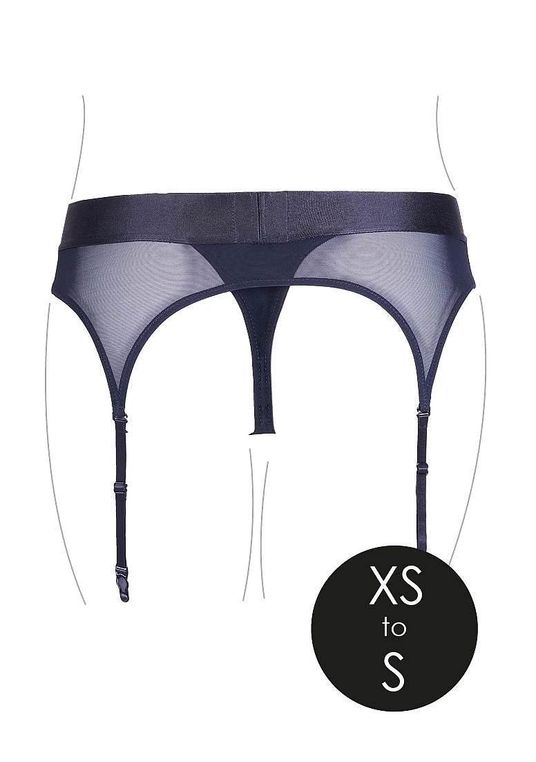 Vibrating Strap-on Thong with Adjustable Garters