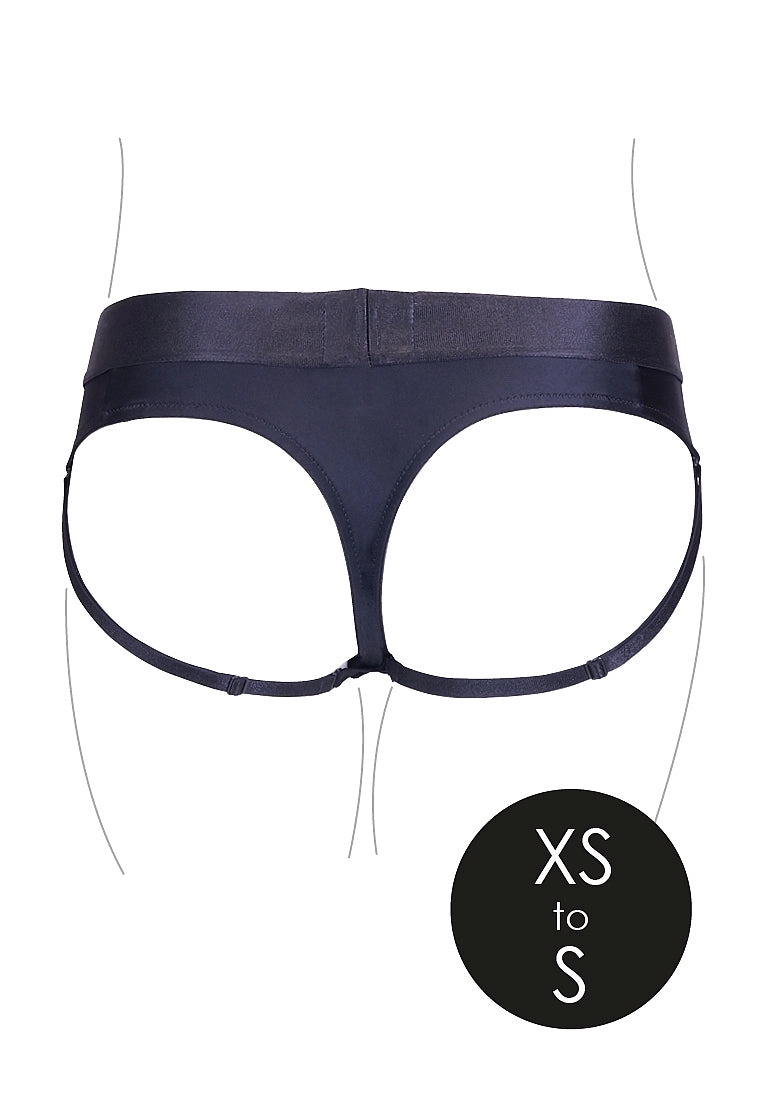 Vibrating Strap-on Thong with Removable Butt Straps