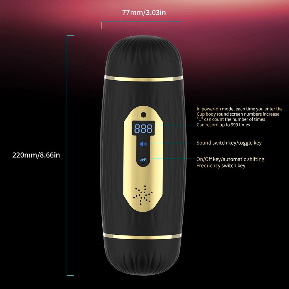 Vibrating Sucking Male Masturbators Double Head Smart Warming Artificial Vagina Sex Toys