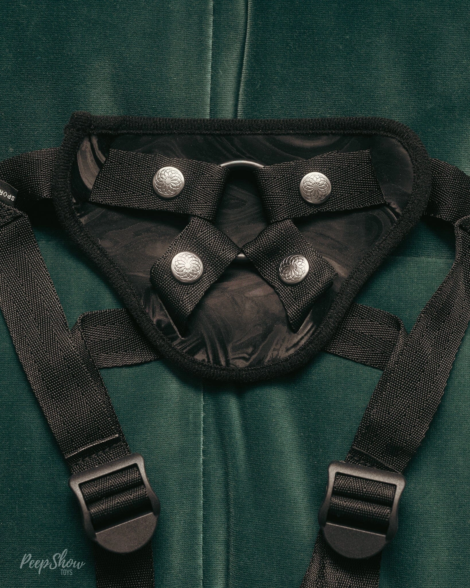 Vibrating Velvet Harness