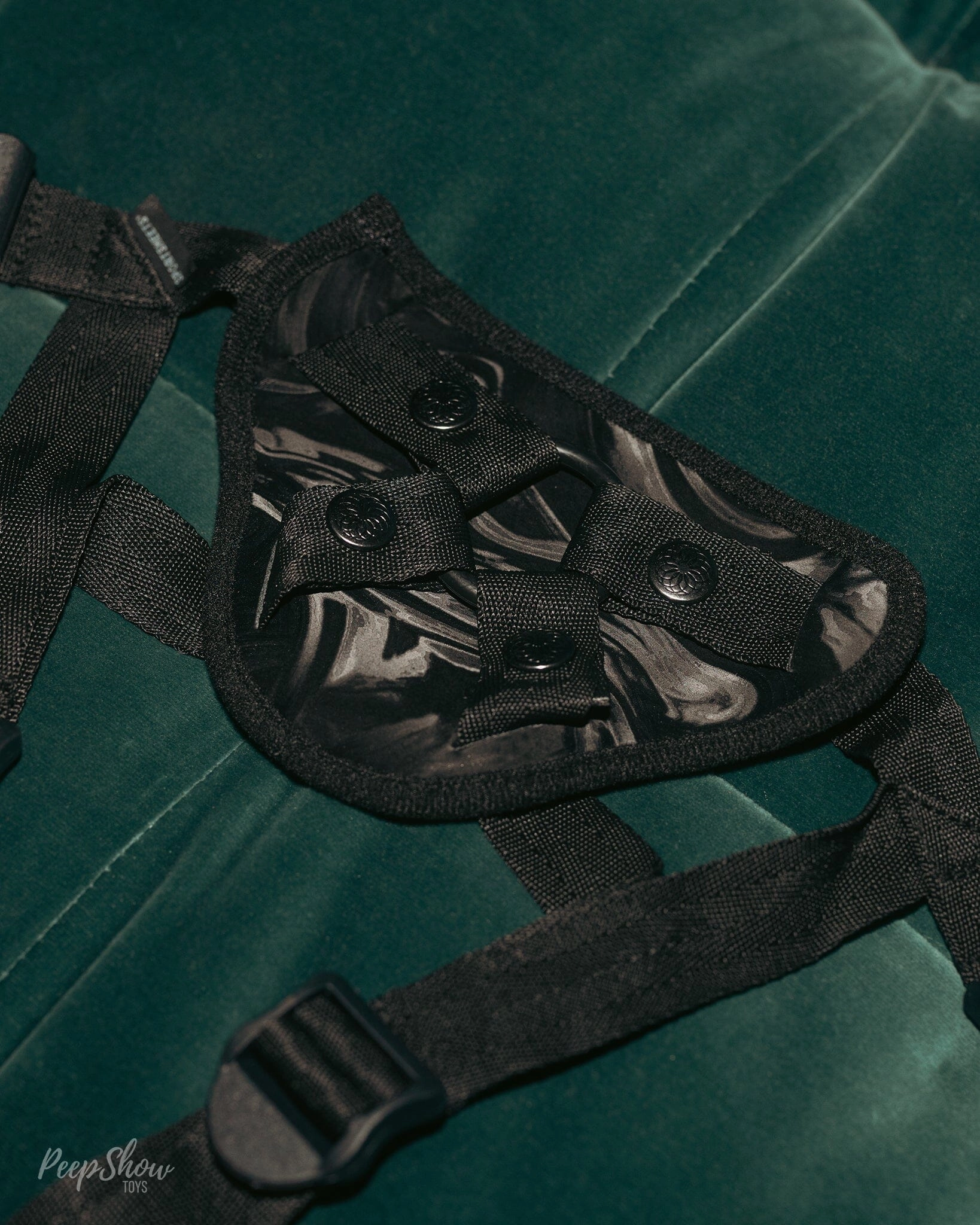 Vibrating Velvet Harness