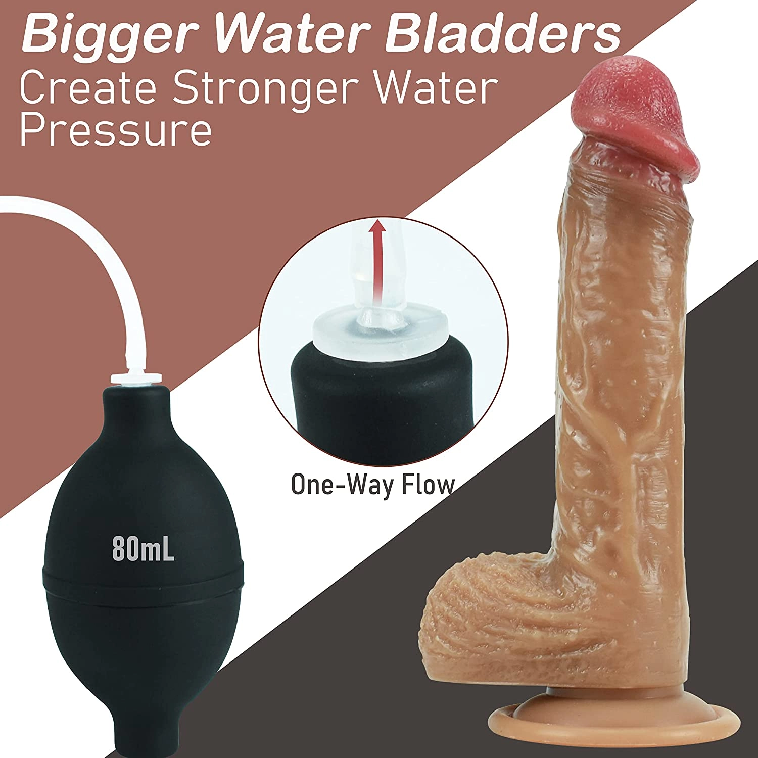 Water Elf 8.46'' Realistic Squirting Dildo With Thrill Of Squirting Action - Laphwing
