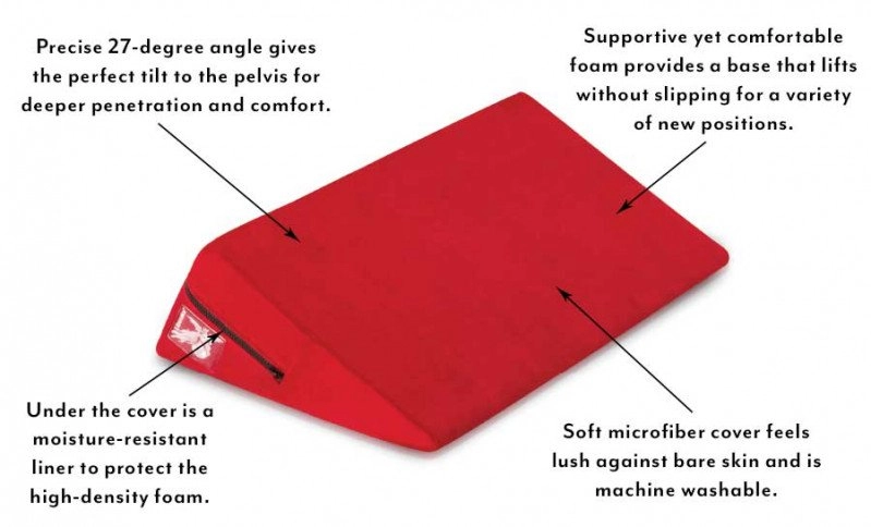 Wedge Pillow in Microfiber Flame