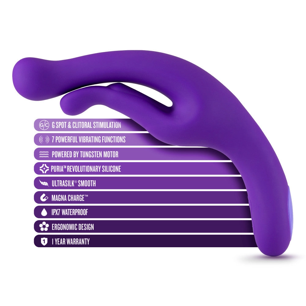 Wellness By Blush™ | G Wave Purple G-Spot & Clitoris UltraSilk® Vibrator - Made with Puria™ Silicone