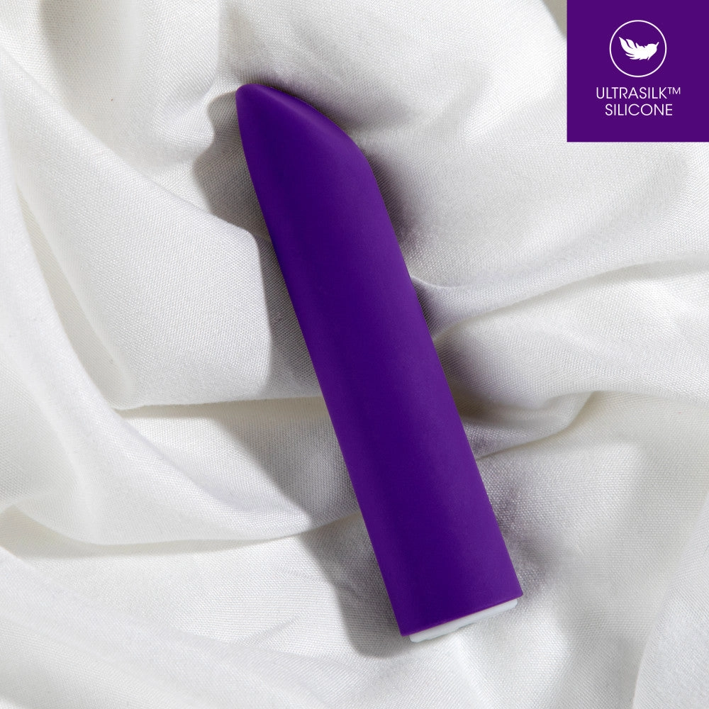 Wellness By Blush™ | Power Vibe RumbleTech Purple Satin Smooth Vibrator