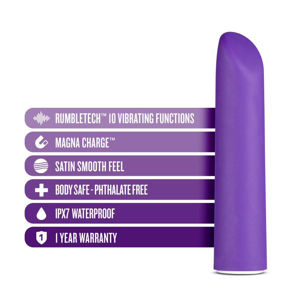 Wellness By Blush™ | Power Vibe RumbleTech Purple Satin Smooth Vibrator