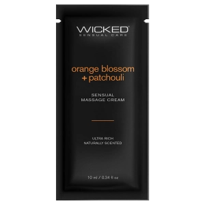 Wicked Sensual Massage Cream-Orange Blossom   Patchouli Scented 10ml