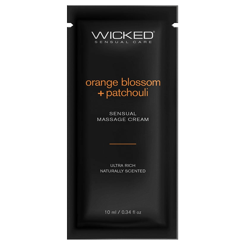 Wicked Sensual Massage Cream-Orange Blossom   Patchouli Scented 10ml