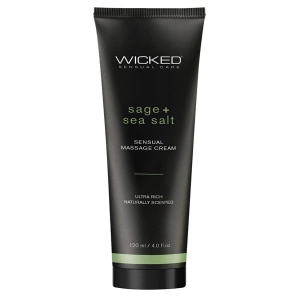 Wicked Sensual Massage Cream-Sage   Sea Salt Scented 4oz