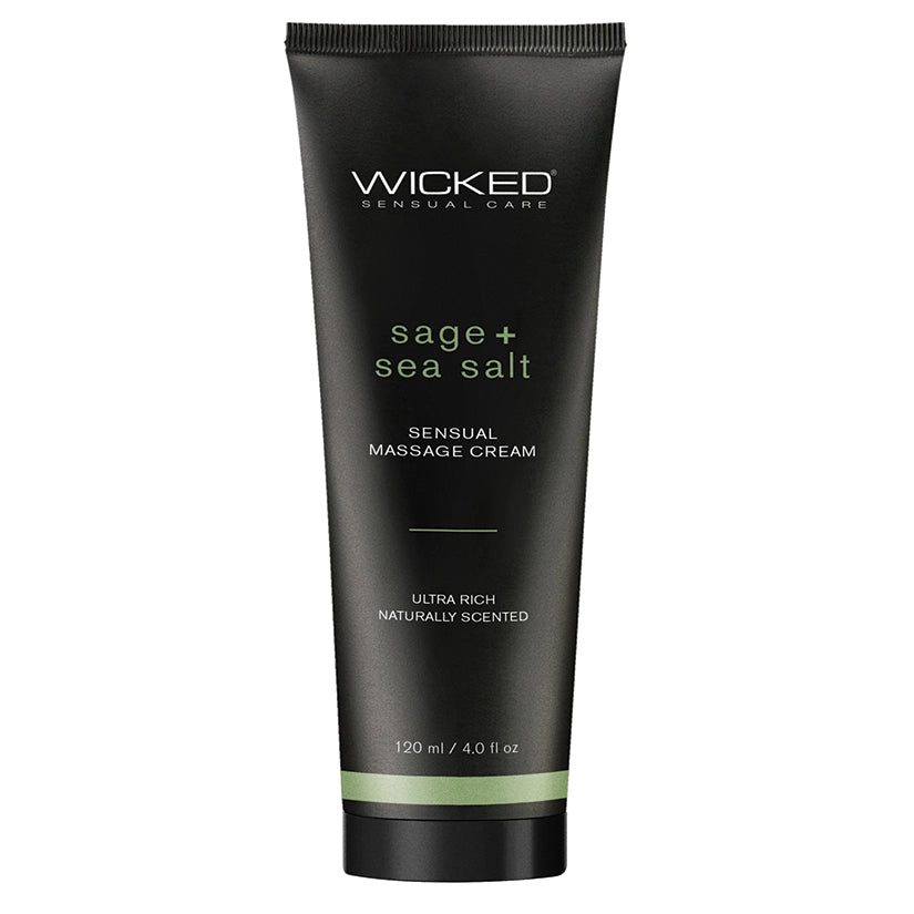 Wicked Sensual Massage Cream-Sage   Sea Salt Scented 4oz