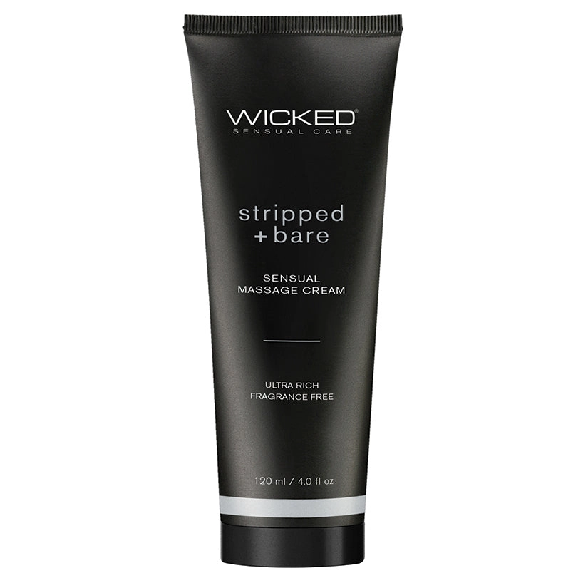 Wicked Sensual Massage Cream-Stripped   Bare Unscented 4oz