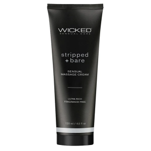 Wicked Sensual Massage Cream-Stripped   Bare Unscented 4oz